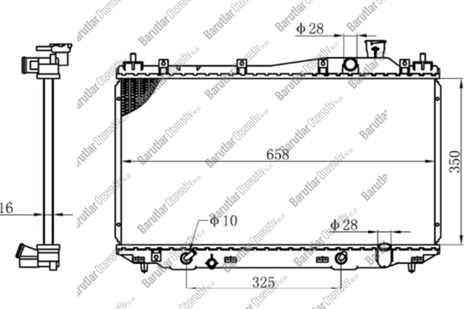 SU RADYATÖRÜ CİVİC 1.4 01-06 OTOMATİK ŞANZIMAN
