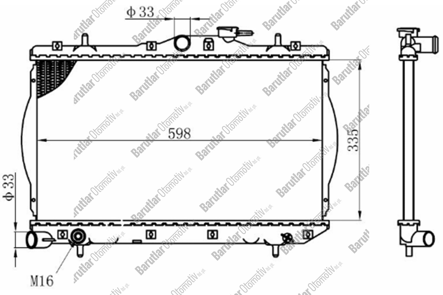 SU RADYATÖRÜ ACCENT 1.3 1.5 94-00 MANUEL VİTES (335X603X18)