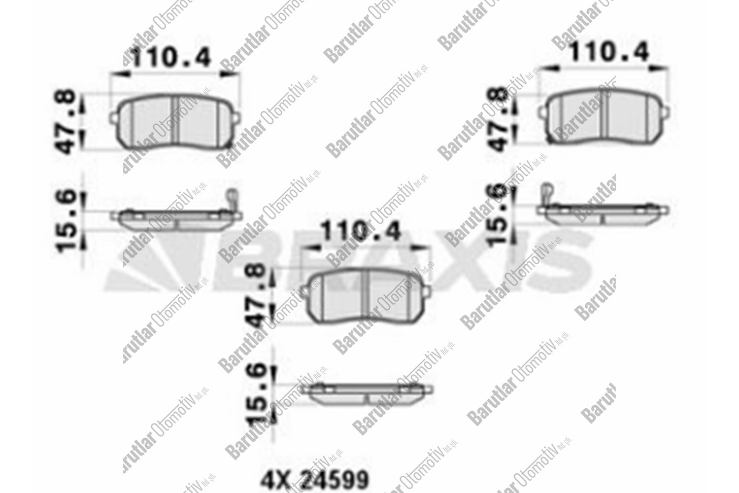ARKA FREN BALATASI H1 07- / STAREX 07- / CARNİVAL 06- / SORENTO 15-
