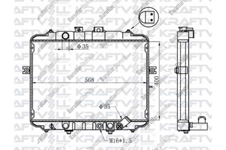 SU RADYATÖRÜ H100 97-05 MİNİBÜS / L300 97-08 MİNİBÜS