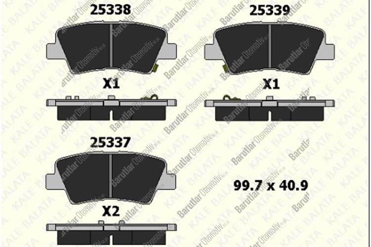 ARKA FREN BALATA ACCENT BLUE 11- / ELANTRA 11- / İ40 11- / İ30 11- / OPTİMA 11-15 / RİO 11- / CEED 11- / SOUL 14- / SPORTAGE 16- / SONATA 07-10 / TUCSON 08-10 / İ20 15- / TUCSON 15-