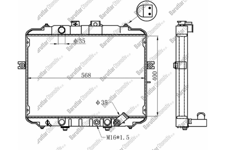 SU RADYATÖRÜ H100 97-05 MİNİBÜS / L300 97-08 MİNİBÜS