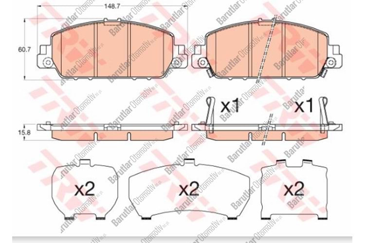 ÖN FREN BALATA HONDA HR-V 1.5 1.6 i-DCET 15-